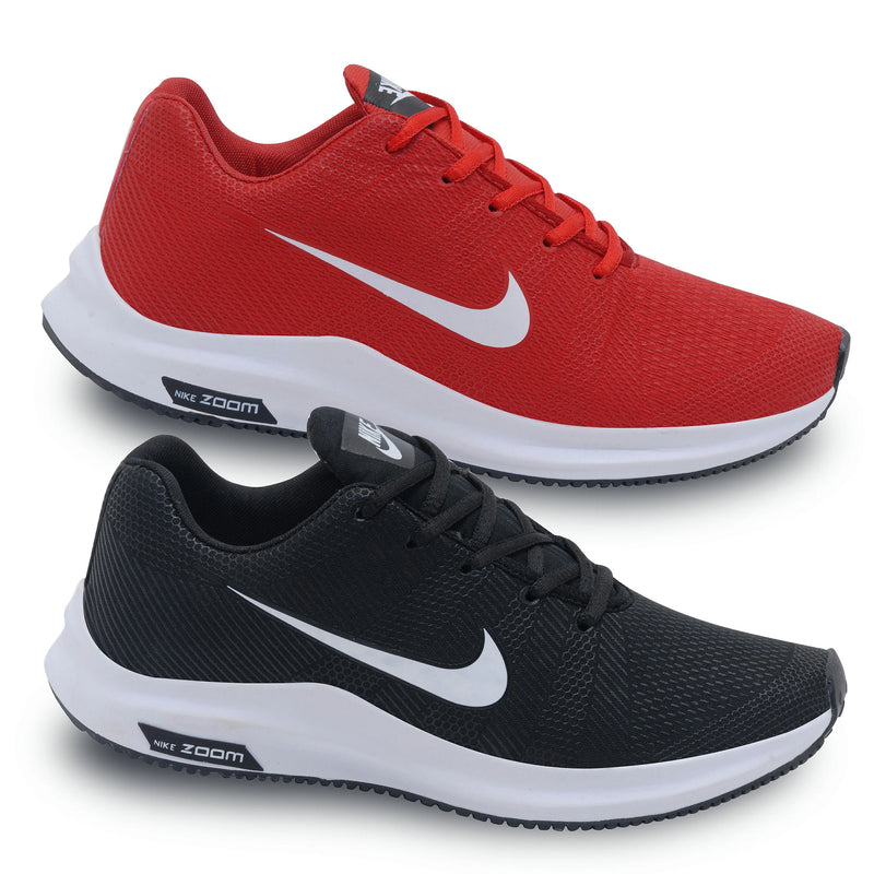 Kit 2 Pares Tênis Zoom Preto / Branco + Tênis Zoom Vermelho