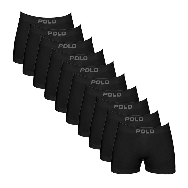 Kit 10 Cuecas Polo Boxer Sem Costura Original